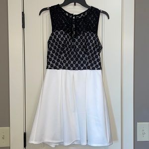 B Darlin black and white semi formal dress